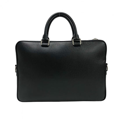 Louis Vuitton Shoulder Bag M33441 Leather Black Taiga Porto Documan-Voyage Mens
