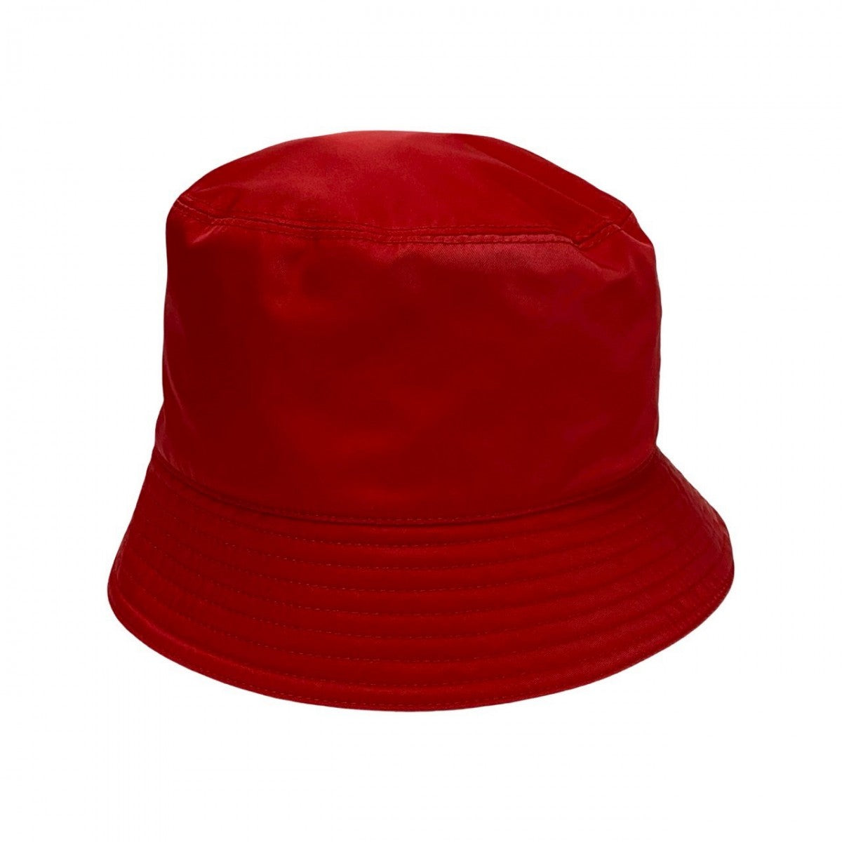 Prada Hat Nylon Red Triangular Logo Re-Nylon Women S