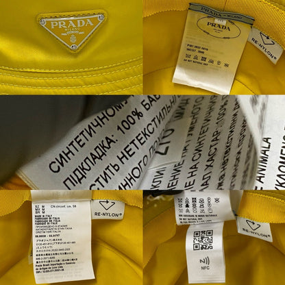 Prada Hat Nylon Yellow Triangular Logo Re-Nylon Mens M