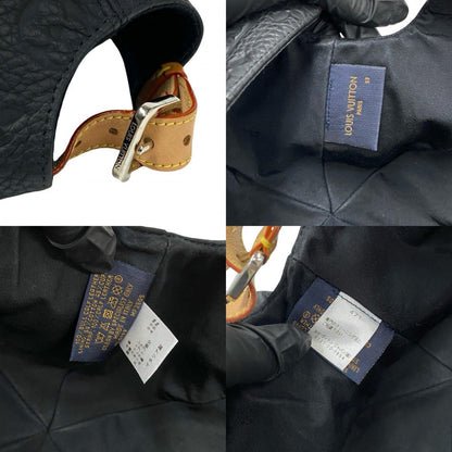 Louis Vuitton Cap Taurillon Clemence Leather, Cotton, Cupra Black Monogram Ann Platt Newsboy Cap