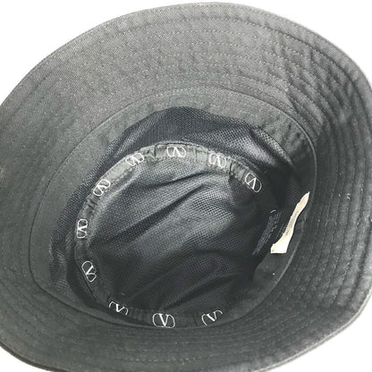 Valentino Hat Hga11Hcy Cotton Black V Logo Women 58