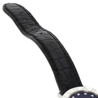 Bvlgari Watches Quartz Bb26Sl Stainless Steel, Leather Silver Bvlgari Bvlgari 12P Diamond Black