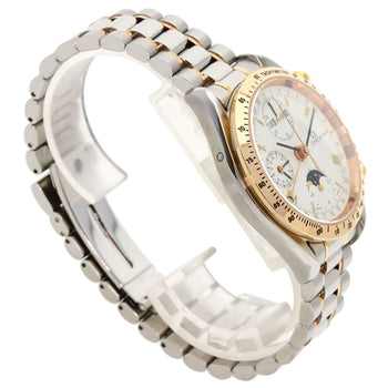 Omega Watches Mechanical Automatic 3336.20 Stainless Steel Gold Speedmaster Triple Calendar