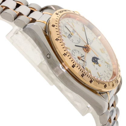 Omega Watches Mechanical Automatic 3336.20 Stainless Steel Gold Speedmaster Triple Calendar