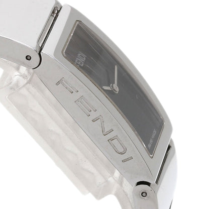 Fendi Watches Quartz 3250L Stainless Steel , Stainless Steel Silver Bangle Watch Black Dial Women