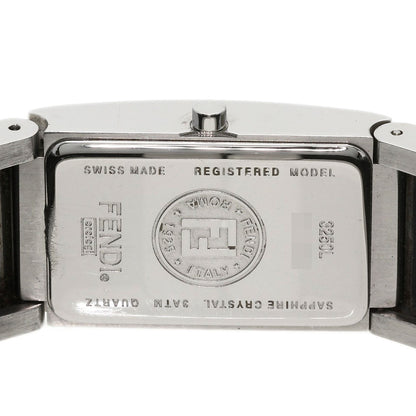 Fendi Watches Quartz 3250L Stainless Steel , Stainless Steel Silver Bangle Watch Black Dial Women