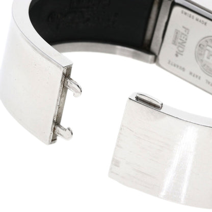 Fendi Watches Quartz 3250L Stainless Steel , Stainless Steel Silver Bangle Watch Black Dial Women