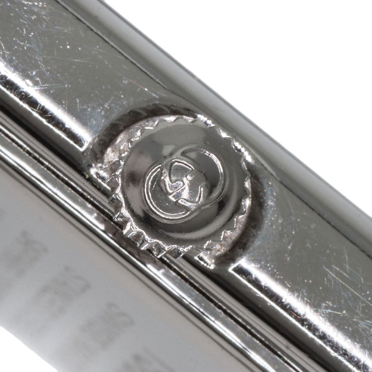 Gucci Watches Quartz 1900L Stainless Steel , Stainless Steel Silver Square Face Black Dial Women