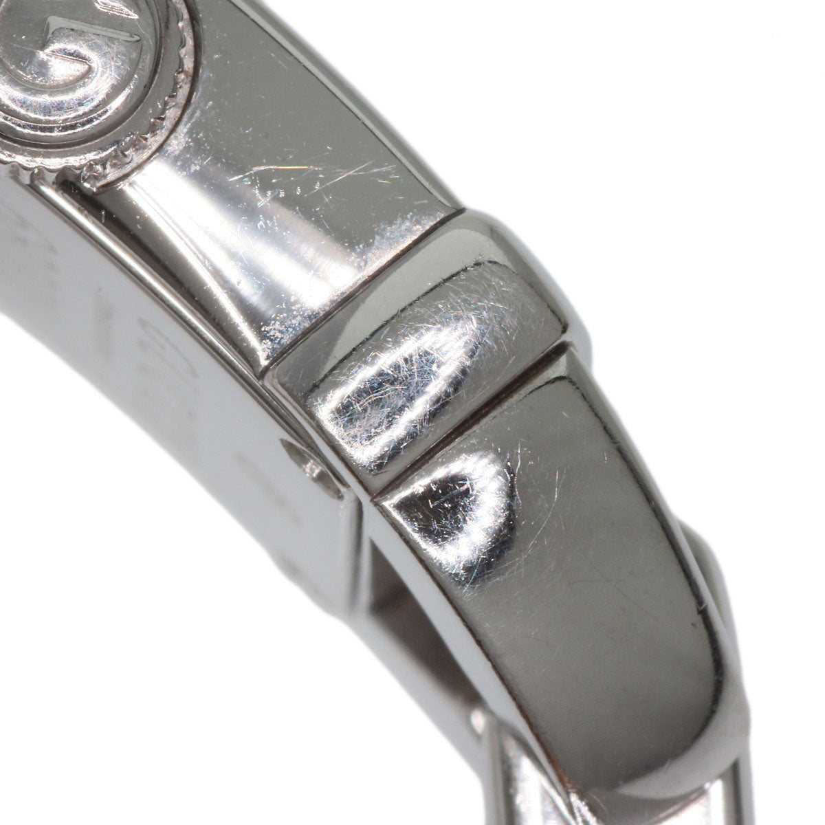 Gucci Watches Quartz 6800L Stainless Steel, Bamboo Silver Bamboo Black Dial Women