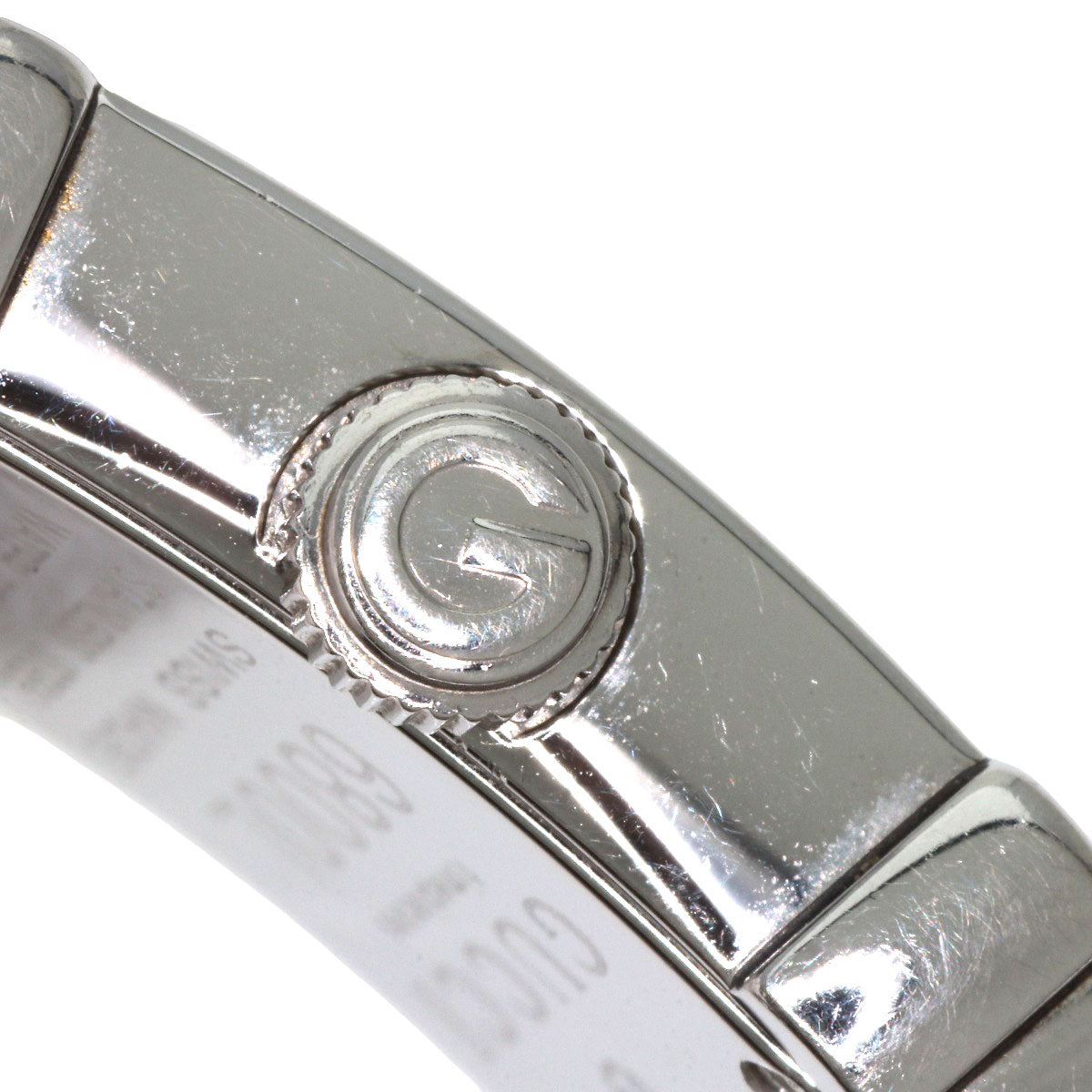 Gucci Watches Quartz 6800L Stainless Steel, Bamboo Silver Bamboo Black Dial Women
