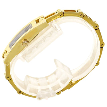 Gucci Watches Quartz 3900L Gold Plated , Gold Plated Gold Square Face Black Dial Women