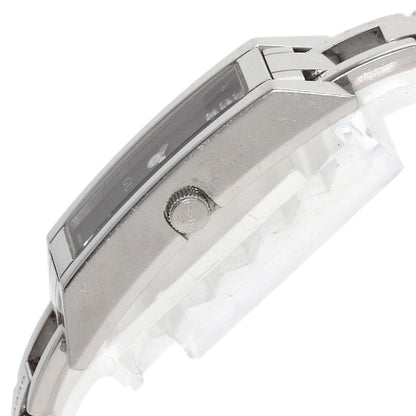 Gucci Watches Quartz 110 Stainless Steel , Stainless Steel Silver Square Face 3P Diamond Black Dial