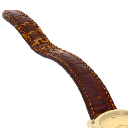 Fendi Watches Quartz 860L Gold Plated, Leather Gold Round Face Gold Dial Women