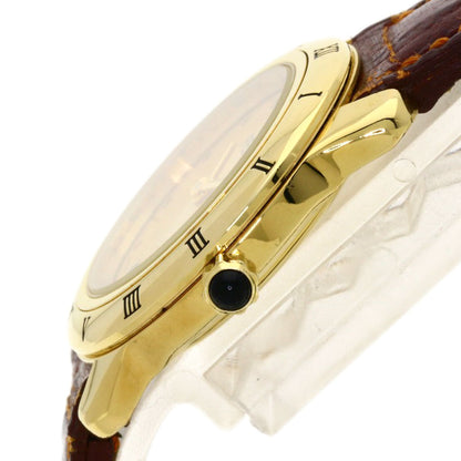 Fendi Watches Quartz 860L Gold Plated, Leather Gold Round Face Gold Dial Women