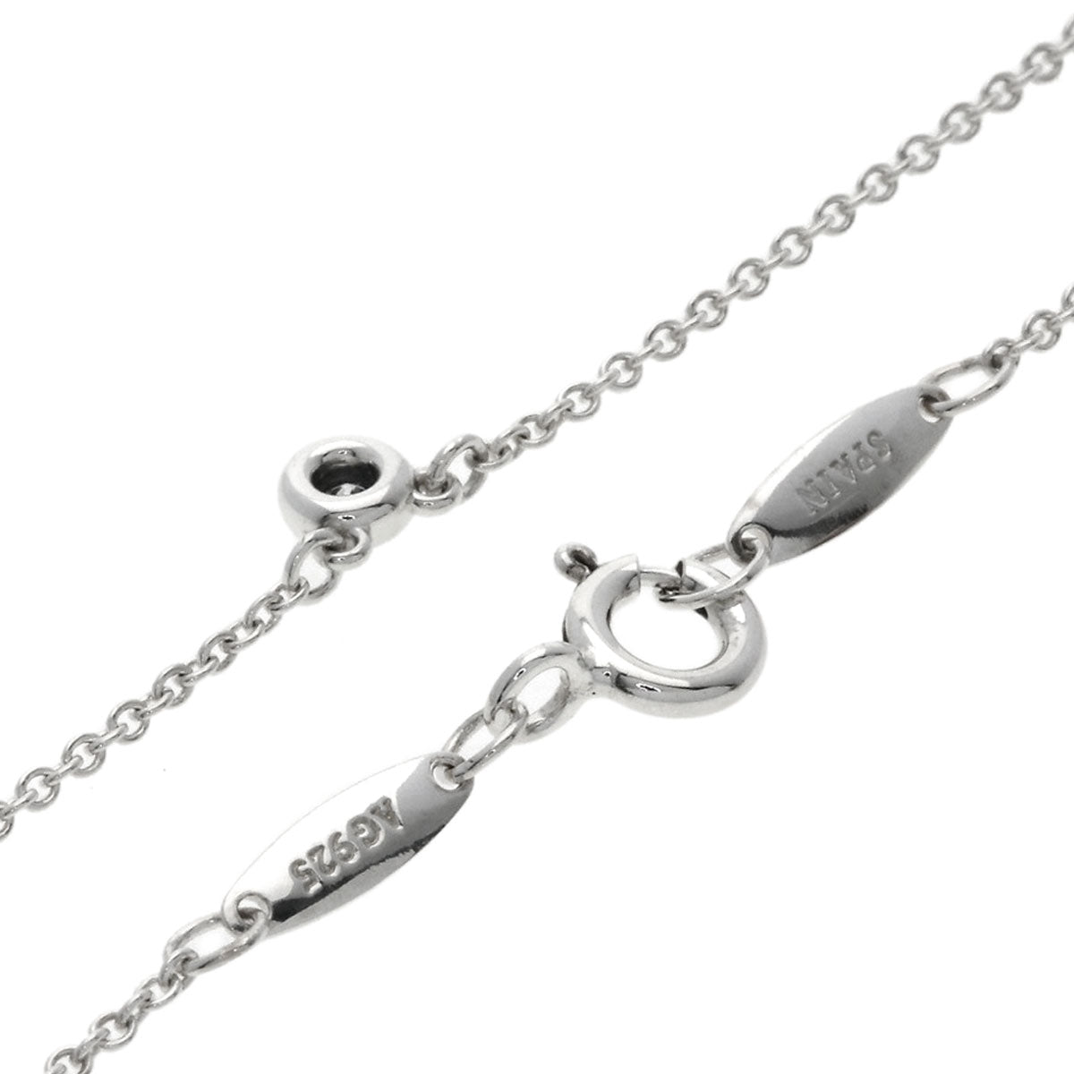 Tiffany&Co. Necklace Sv Silver By The Yard 1P Diamond
