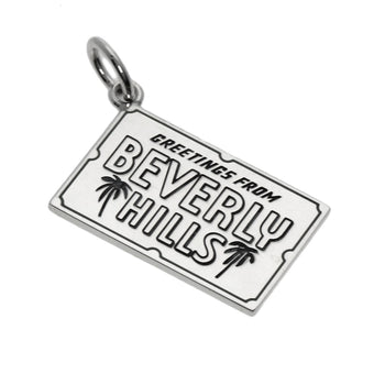 Tiffany&Co. Pendant Top Sv Silver Postcard Letter Beverly Hills