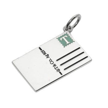 Tiffany&Co. Pendant Top Sv Silver Postcard Letter Beverly Hills