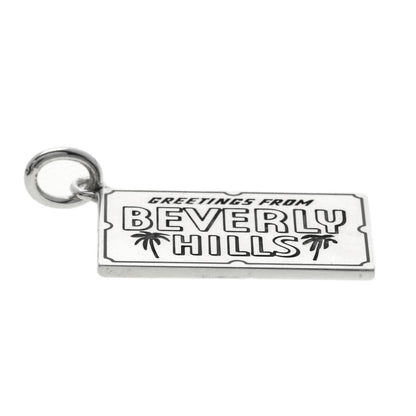 Tiffany&Co. Pendant Top Sv Silver Postcard Letter Beverly Hills