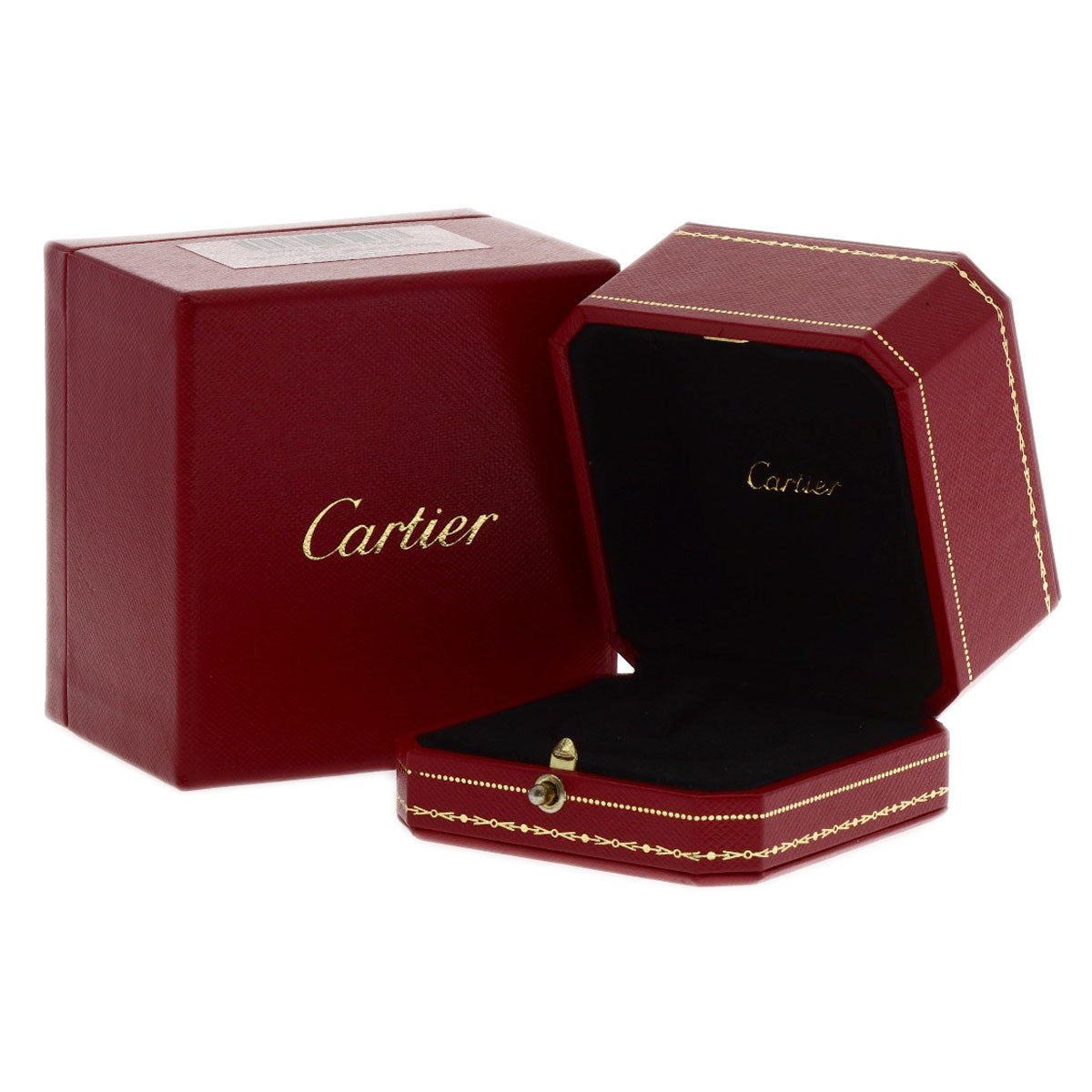 Cartier Ring 18K Pink Gold Gold Juste Uncre Double Diamond #48