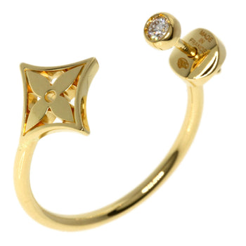 Louis Vuitton Pierce 18K Yellow Gold Gold Creole Monogram Idylle Diamond Single Earring Women