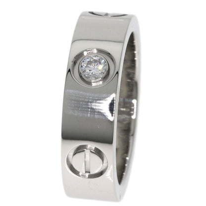 Cartier Ring Pt950 Silver Love Ring 1P Diamond #49 Women
