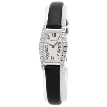 Cartier Watches Quartz Wj2005W3 K18Wg, Leather Silver Hexagonal Laniere Silver Dial Women