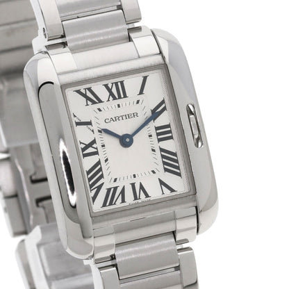 Cartier Watches Quartz W5310022 Stainless Steel , Stainless Steel Silver Tank Anglaise Sm Silver