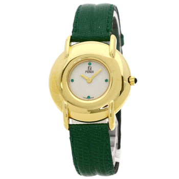 Fendi Watches Quartz 400J Gold Plated, Leather