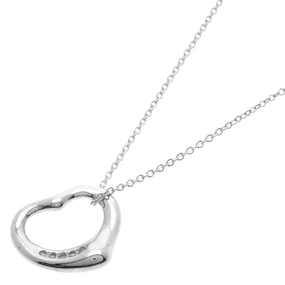 Tiffany&Co. Necklace Sv Silver Open Heart Diamond