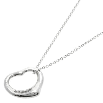 Tiffany&Co. Necklace Sv Silver Open Heart Diamond