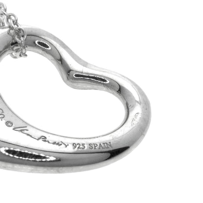 Tiffany&Co. Necklace Sv Silver Open Heart Diamond