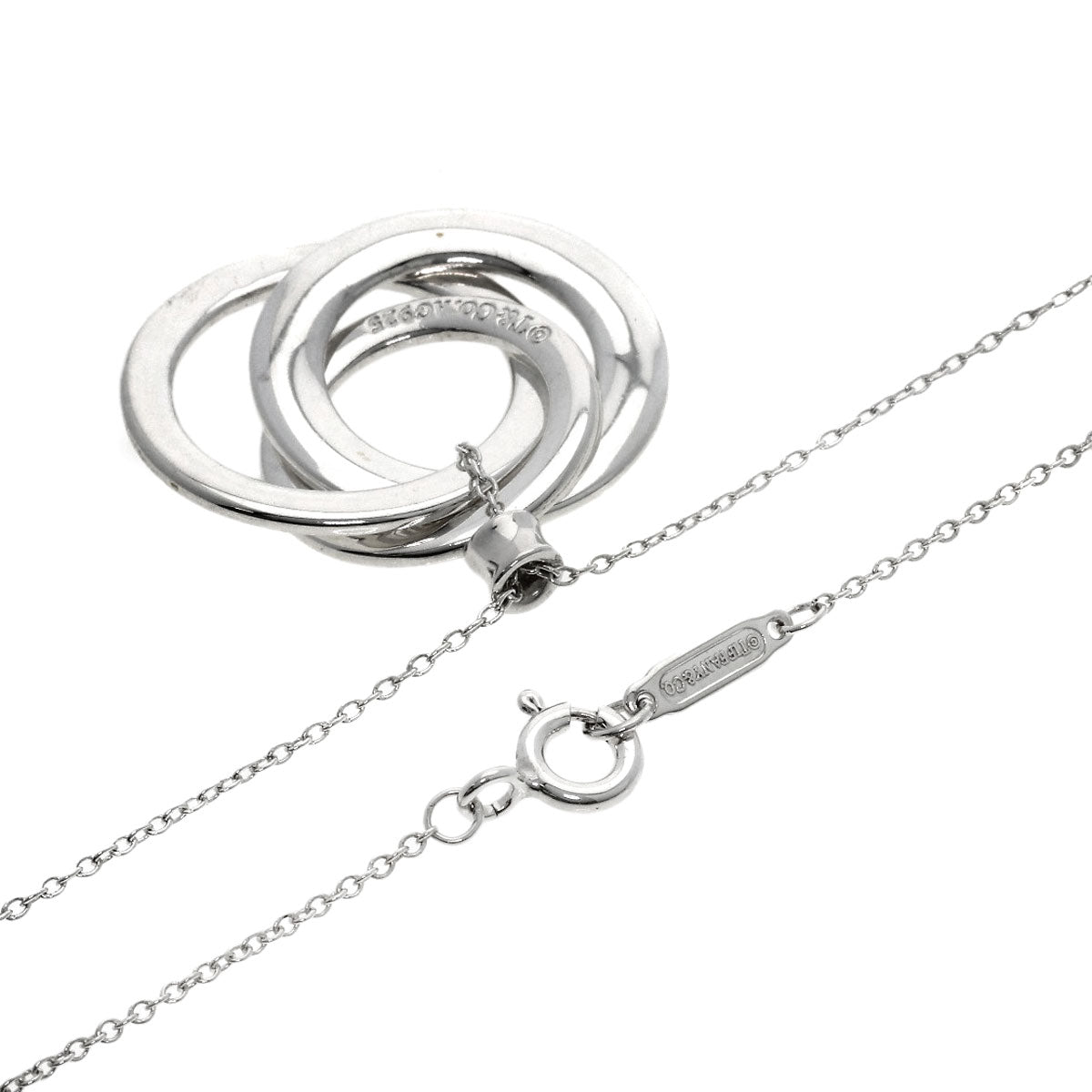 Tiffany&Co. Necklace Sv Silver 1837 Interlocking Triple Circle