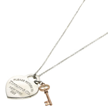 Tiffany&Co. Necklace Sv Silver Return To Heart Tag & Key
