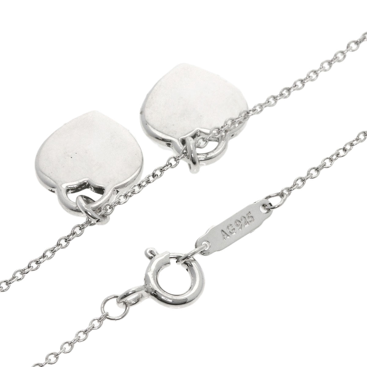 Tiffany&Co. Necklace Sv Silver Return To Mini Double Heart