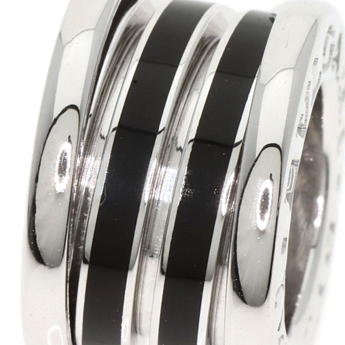 Bvlgari Pendant Top K18Wg Silver B-Zero1 B-Zero One Black Lacquer