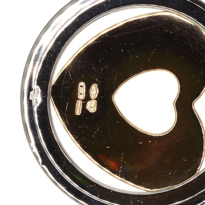 Bvlgari Pendant Top 18K Yellow Gold Silver Tond Heart