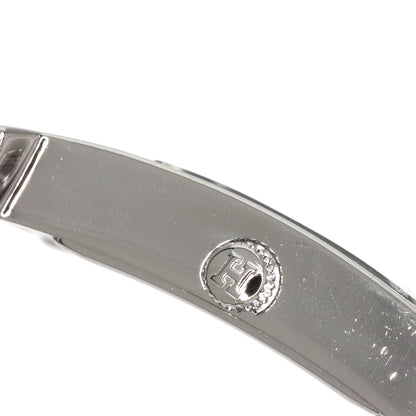 Hermes Watches Quartz Hh1.210 Stainless Steel , Stainless Steel Silver H Watch Black Dial Women
