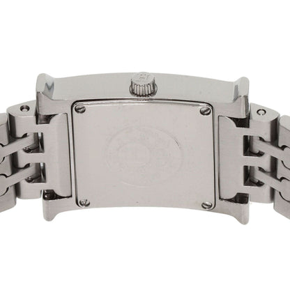 Hermes Watches Quartz Hh1.210 Stainless Steel , Stainless Steel Silver H Watch Black Dial Women