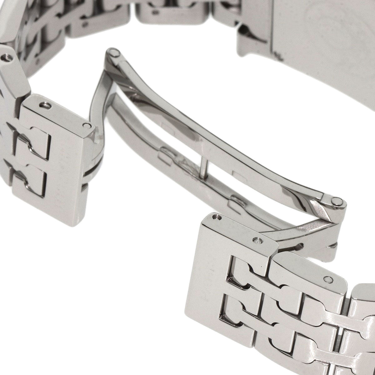 Hermes Watches Quartz Hh1.210 Stainless Steel , Stainless Steel Silver H Watch Black Dial Women