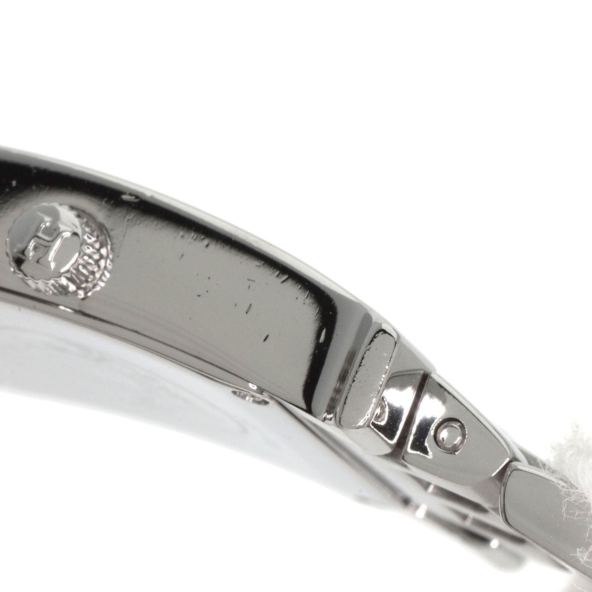 Hermes Watches Quartz Hh1.210 Stainless Steel , Stainless Steel Silver H Watch Black Dial Women