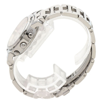 Hermes Watches Quartz Cl1.310 Stainless Steel , Stainless Steel Silver Clipper Chronograph White