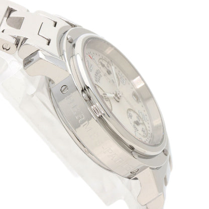 Hermes Watches Quartz Cl1.310 Stainless Steel , Stainless Steel Silver Clipper Chronograph White