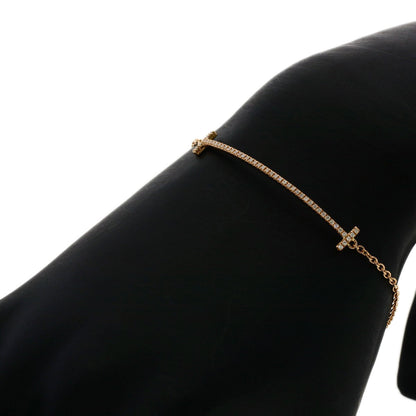 Tiffany&Co. Bracelet 18K Pink Gold Gold T Smile Small Diamond