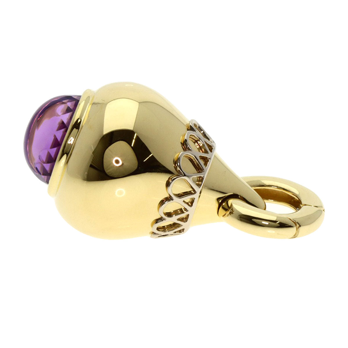 Damiani Pendant Top 18K Yellow Gold Gold Amethyst Women
