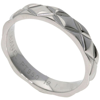 Chanel Ring Pt950 Silver Matelasse #51