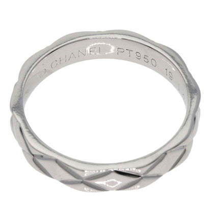 Chanel Ring Pt950 Silver Matelasse #51