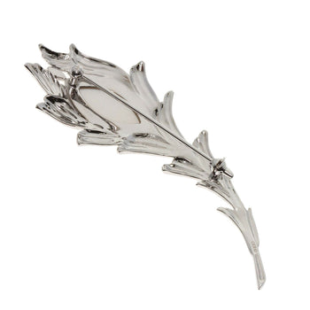 Mikimoto Brooch K18Wg Silver Pikwe Feather