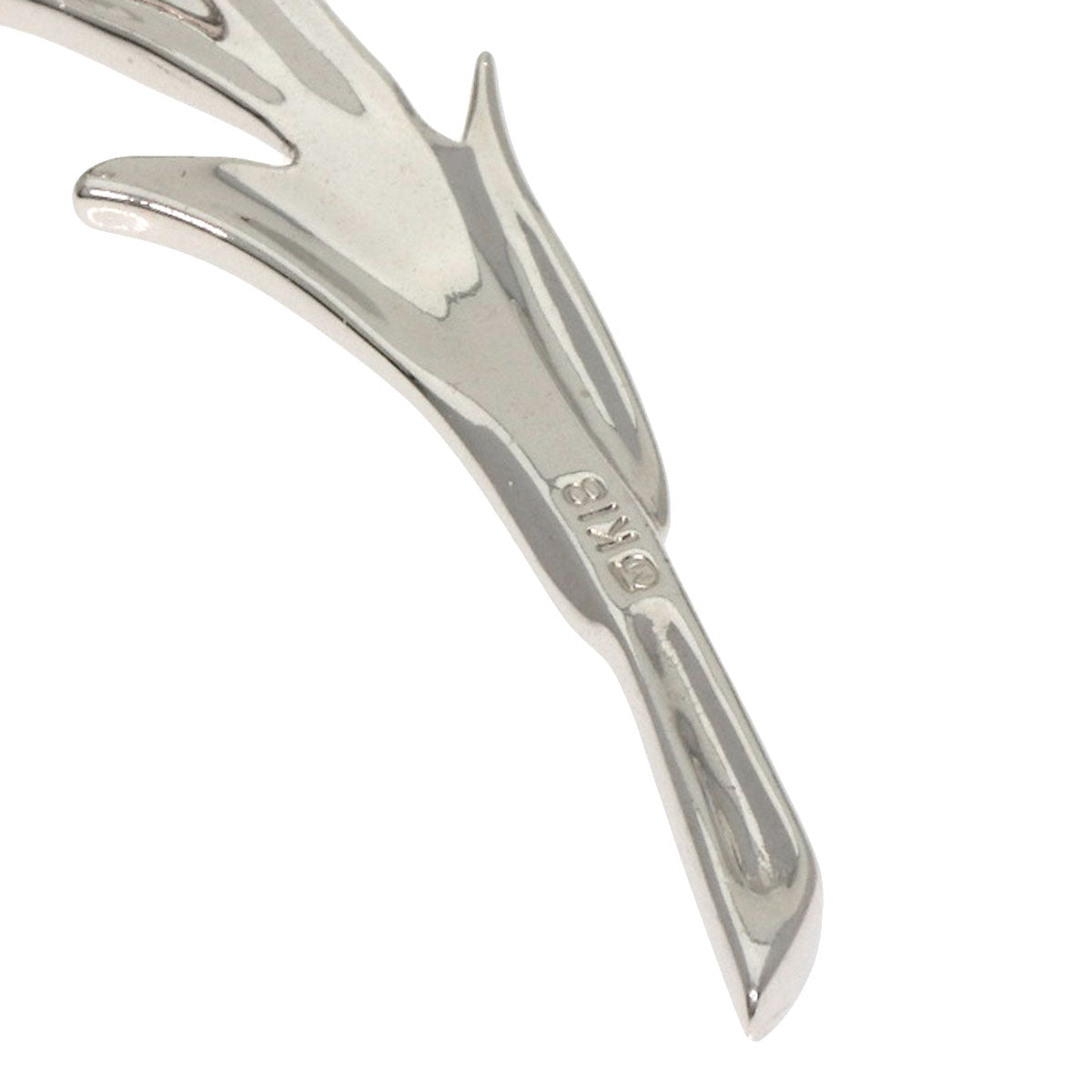 Mikimoto Brooch K18Wg Silver Pikwe Feather