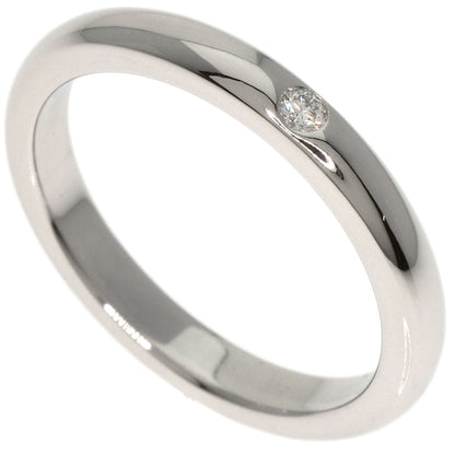 Tiffany&Co. Ring Pt950 Silver Stacking Band 1P Diamond Women