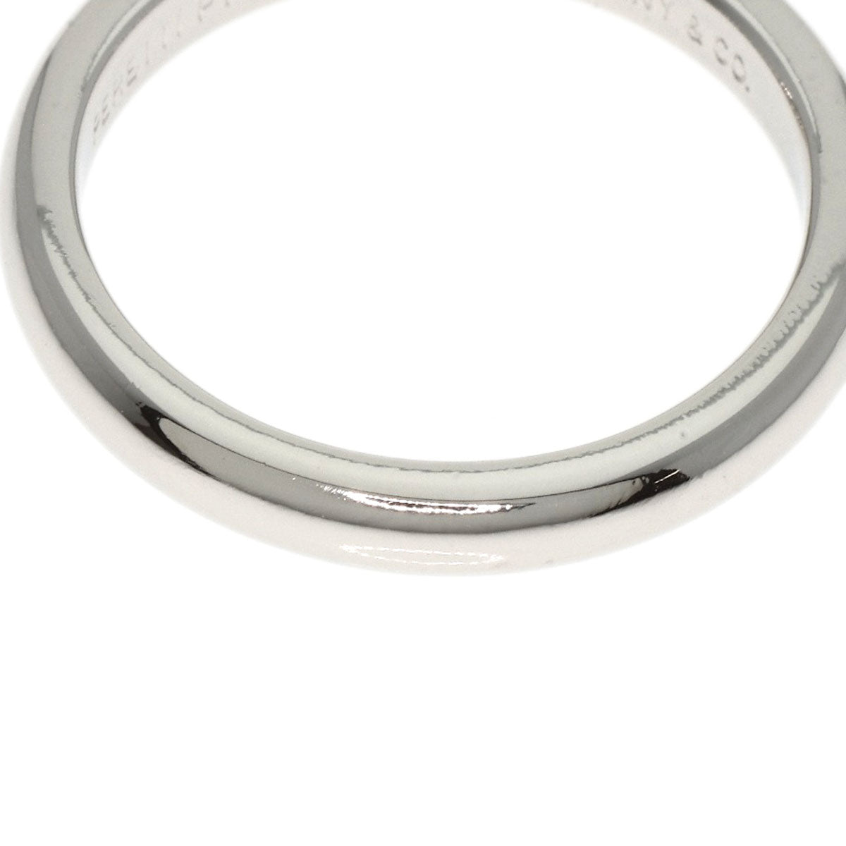 Tiffany&Co. Ring Pt950 Silver Stacking Band 1P Diamond Women